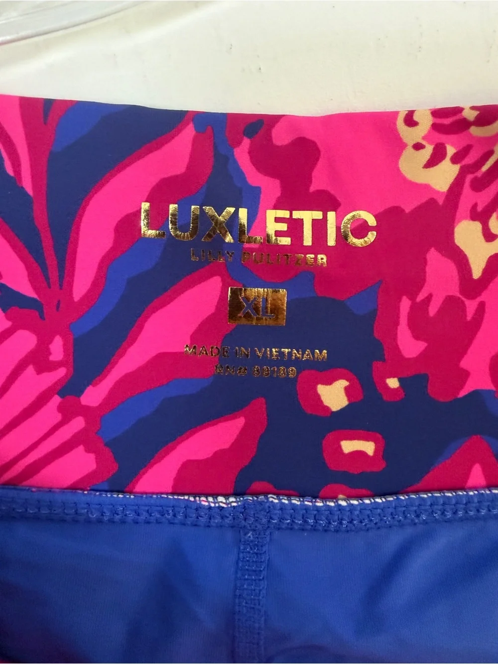 Lily Pulitzer Luxletic Performance Skirt Skort Vibrant Floral Blue & Hot Pink